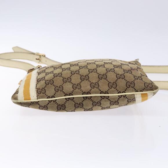 GUCCI GG Canvas Sherry Line Shoulder Bag Beige Gold - Picture 9 of 16